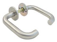  Lever Handle On 4mm Rose Unsprung 304 SSS