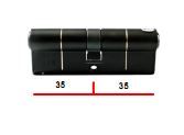 VIER Euro Double Cylinder 70mm Black