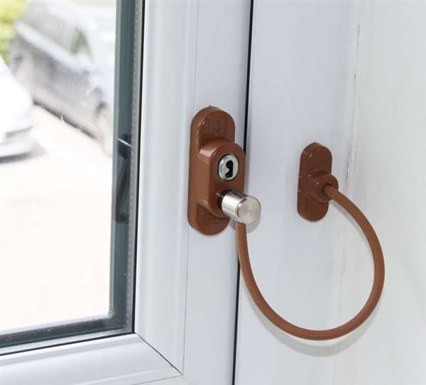 PENKID Cable Window Restrictor Dark Brown