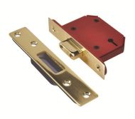 UNION J2103S-PB-3.0 3 Lever Strongbolt Dead Lock 81mm Brass