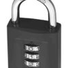 ABUS 158/40 Padlock Combination 3-Wheel 40mm Black (EACH)