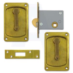 WILLENHALL LOCKS Sliding Hook Latch Locking Snib 64mm Brass (EACH)