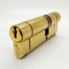 EUROSPEC MPx6 CYX7123540PB/BP Euro Double Cylinder BS 75mm Brass (EACH)