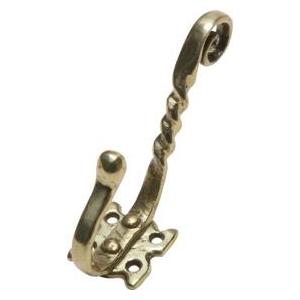 KIRKPATRICK +BRASS 1130 Hat & Coat Hook Antique Brass (EACH)