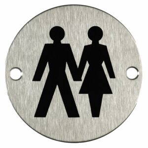 Pictogram Unisex 75mm Dia Stainless Steel (EACH)