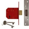 UNION J2134E-SC-2.50 5L Mortice Deadlock BS 67mm SC 20mm Throw (EACH)