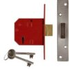 UNION J2134E-SC-3.00 5L Mortice Deadlock BS 80mm SC 20mm Throw (EACH)