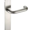 Lever On Latch Radius Plate Sprung 304 SSS (PAIR)