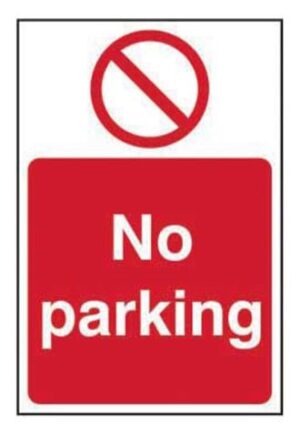 Sign No Parking 1mm PVC 300x200mm (EACH)
