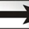 Sign Arrow 200x50mm CP (EACH)
