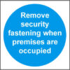 Sign Remove Security Fastening Self Adhesive 100x100 (EACH)