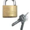ASEC AS2520 Brass Padlock Steel Shackle 45mm Brass (Per EACH)
