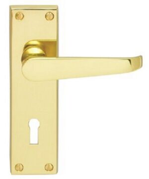 Victorian Furniture Lever Lock Polished Brass (Per SET)