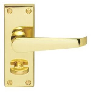 Victorian Privacy Latch Lever Polished Brass (Per SET)