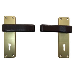 KENRICK Lever Lock Furniture Gold/Brown (Per SET)