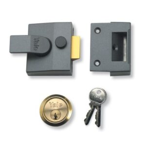 YALE 85PB Rim Deadlocking Narrow Nightlatch Grey (Per EACH)