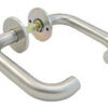 Lever Handle On 4mm Rose Unsprung 304 SSS (Per PAIR)