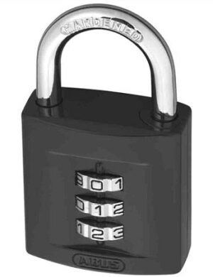 ABUS 158/40 Padlock Combination 3-Wheel 40mm Black (Per EACH)