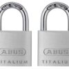 ABUS 64/30T Titalium Padlock Steel Shackle 30mm (Twin Pk) (Per PK 2)