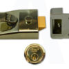Rim Nightlatch Deadlocking With Cylinder Brasslux (Per EACH)