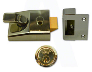Rim Nightlatch Deadlocking With Cylinder Brasslux (Per EACH)