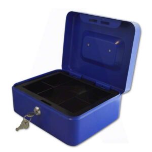 ASEC AS6102 Cash Box 250x90x200mm Blue (EACH)