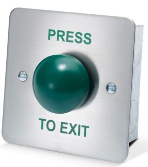 Press To Exit Switch Standard Dome SS/Green (Per EACH)