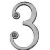 Numeral Face Fix 76mm No.3 Polished Chrome (Per EACH)