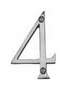 Numeral Face Fix 76mm No.4 Polished Chrome (Per EACH)