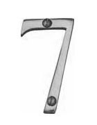 Numeral Face Fix 76mm No.7 Polished Chrome (Per EACH)