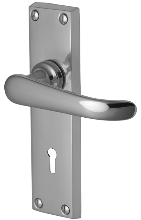 Windsor Lever Furniture Lock 152x41mm Polished Chrome (Per SET)