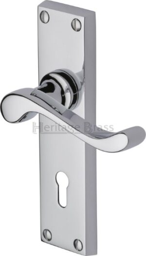 Bedford Lever Furniture Lock 152x41mm Polished Chrome (Per SET)