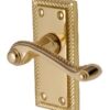 Georgian Lever Latch Furniture 111x51mm Pol Brass (Per SET)