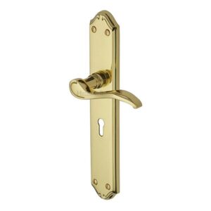 HERITAGE BRASS MM824-PB Verona Long Lever Furniture Lock PB (Per SET)