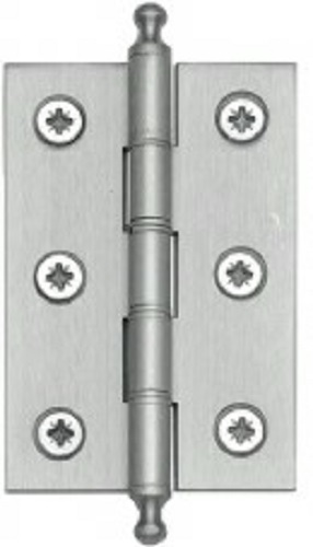 Finial Butt Hinge 75mm Satin Chrome (Per HINGE)