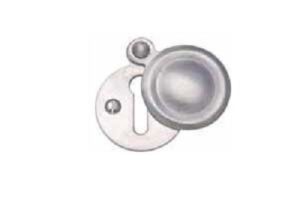 Escutcheon Key Covered 32mm Satin Chrome (Per EACH)