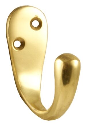 Robe Hook Single 51mm Polished Brass (Per EACH)