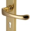 Gloucester Lever Lock Furniture 185x41mm Polished Brass (Per SET)