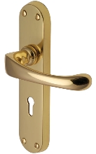 Gloucester Lever Lock Furniture 185x41mm Polished Brass (Per SET)