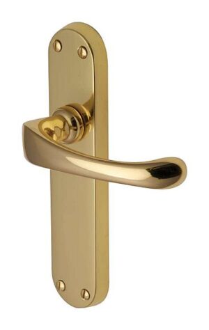 Gloucester Lever Latch Furniture 185x41mm P/Brass (Per SET)