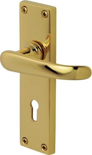Windsor Lever Lock Furniture 154x40mm P/Brass (Per SET)
