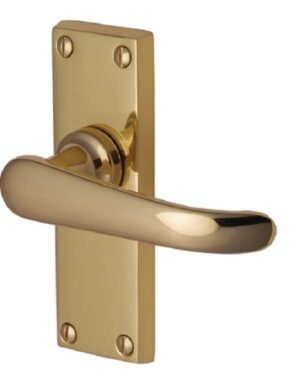 Windsor Lever Latch Furniture 119x40mm P/Brass (Per SET)