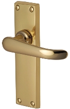 Windsor Lever Latch Furniture 154x40mm P/Brass (Per SET)