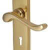 Bedford Lever Lock Furniture 154x40mm Polished Brass (Per SET)