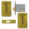 WILLENHALL LOCKS Sliding Hook Latch Locking Snib 64mm Brass (Per EACH)