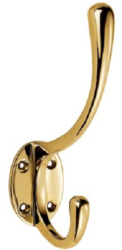 Hat & Coat Hook 127mm Victorian Polished Brass (Per EACH)