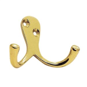 CARLISLE BRASS AA27 Robe Hook Double PB (Per EACH)
