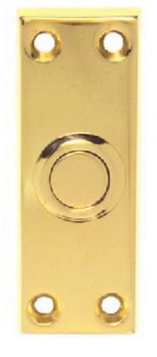 Bell Push Oblong Victorian Polished Brass (Per EACH)