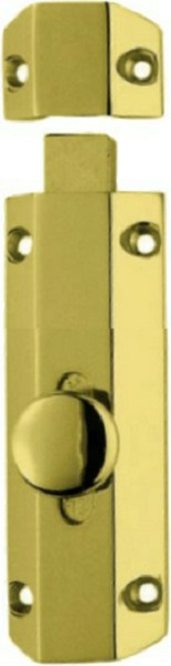 Flat Slide Bolt 102mm PB (Per EACH)