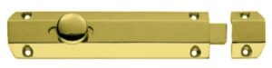 Flat Slide Bolt 152mm PB (Per EACH)